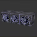 Triple Fan Cooling Equipment In Black Housing For Commercial Use