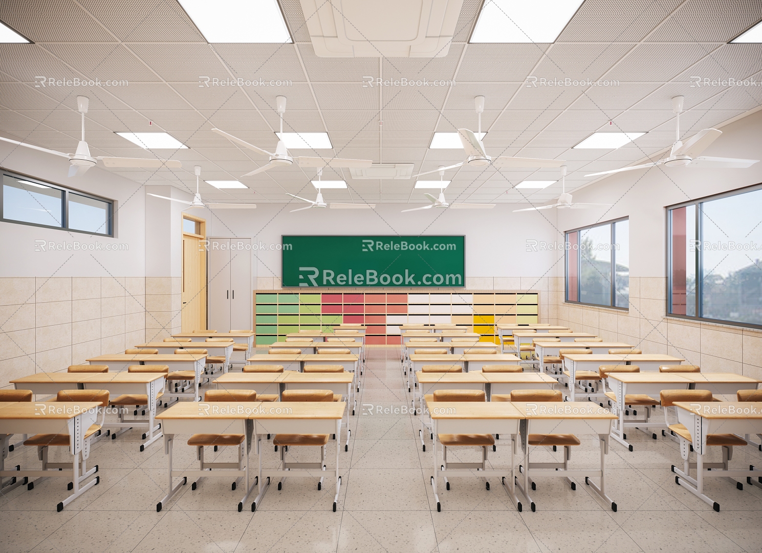 school classroom 3d model