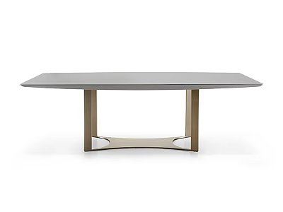 Modern Gray Dining Table With Sleek Metal Legs And Contemporary Design 3d model