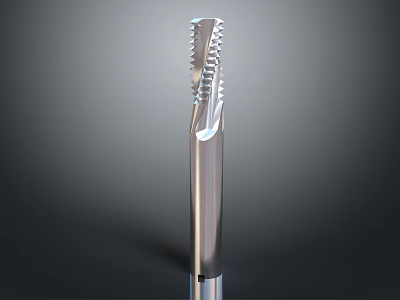 High Performance Metal Cutting Milling Cutter With Spiral Flutes For Precision Machining 3d model