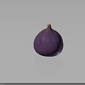 Fresh Purple Ripe Fig With Small White Dots On Smooth Surface