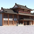 Ancient Chinese Style Ancient Temple Palace Tang Dynasty Architecture Temple 3d model