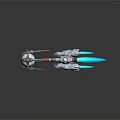 Modern Spaceship Spacecraft 3d model
