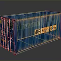 Happylov Blue Rusted Storage Container Ideal for Storing Household Living Essentials with Yellow Logo