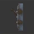 Gray Metal Square Mechanical Locking Device With Spring And Screws Structure