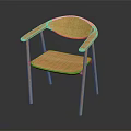 Simple Modern Wooden Leisure Chair with Armrests and Light Wood Finish