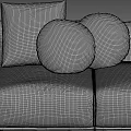 Casual Sofa Set With Modular Design Gray Fabric Plush Pillows And Wooden Legs