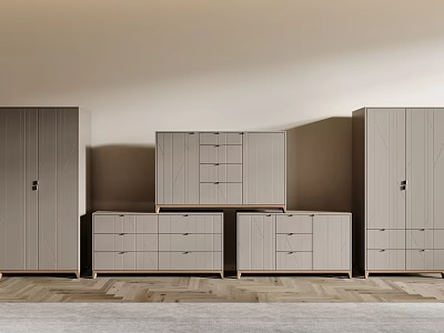 Modern Entryway Cabinet And Side Cabinet With Drawers For Hallway Storage Solution 3d model