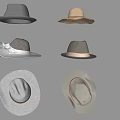 Assorted Fashionable Hats Collection with Wide Brim Straw and Decorative Bands