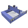 Blue Heavy Duty Industrial Equipment Frame With Metal Base And Beam