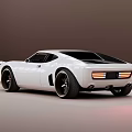 White Sports Car With Sleek Modern Body And Stylish Alloy Wheels Design