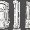 Future technology sci-fi parts sci-fi mechanical parts space 3d model
