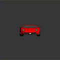 Red Supercar With Black Rear Spoiler And Sleek Aerodynamic Body