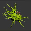 modern eukaryotic cell cross section cell structure cell tissue 3d model