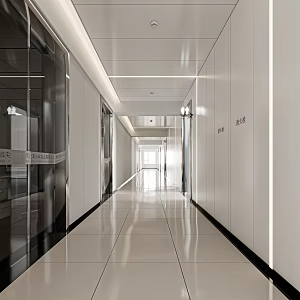 Modern aisle 3d model