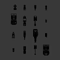 Various Construction Utility Vehicles Including Bulldozers Loaders Excavators and Dump Trucks