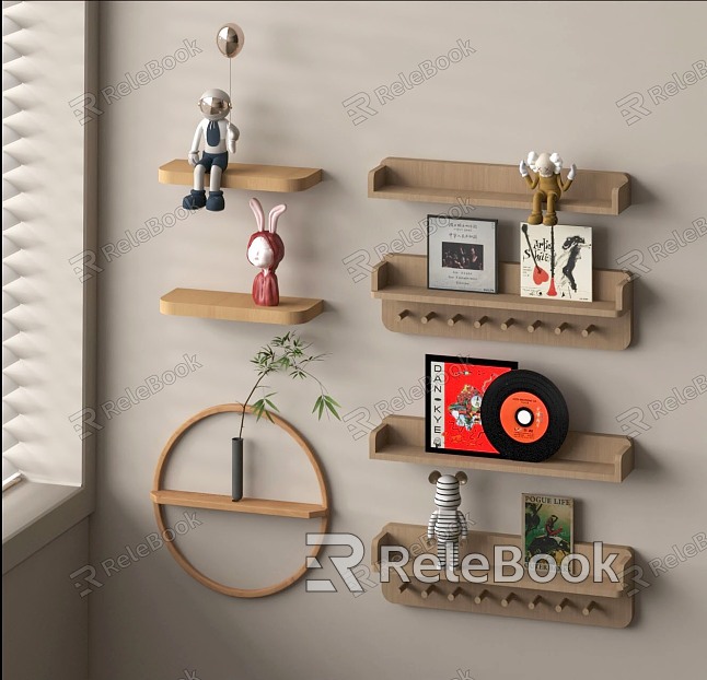 Modern Bookshelf Modern Wall Bookshelf Magazine Rack CD Magazine model