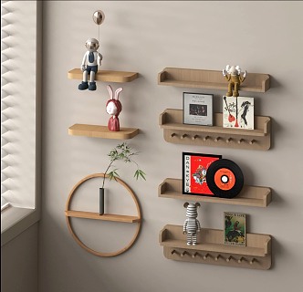 Modern Bookshelf Modern Wall Bookshelf Magazine Rack CD Magazine 3d model