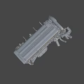 Detailed Automotive Engine With Cylinder Head Piston And Mechanical Components