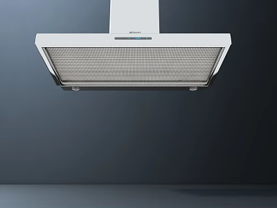 BOSCH White Modern Minimalist Kitchen Range Hood Wall Mounted Design In Kitchen 3d model