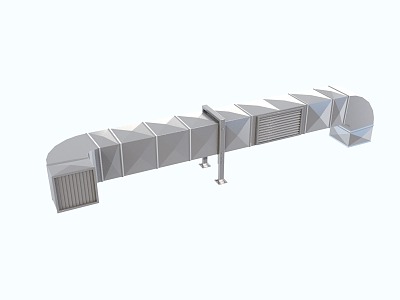 Modern pipe props roof equipment model