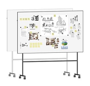 Modern Whiteboard Magnetic Whiteboard Label Post-it Notes 3d model