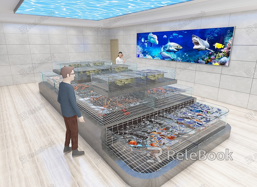 Seafood Pool Modern Seafood Area model