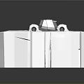 Gray Off Road Vehicle Model With Large Wheels On Snowy Ice Surface
