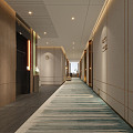 Modern Away Hotel Corridor Away 3d model