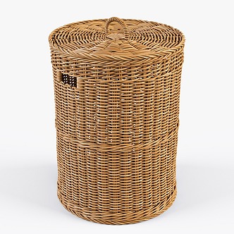 Modern Storage Basket Rattan Basket 3d model