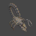 Mechanical Scorpion Sci Fi Design With Metallic Structure And Claw Details 3d model