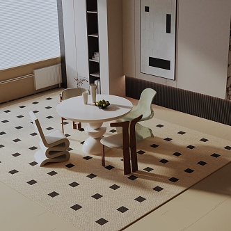 Modern table combination 3d model