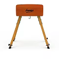 Road Facilities With Tripod Structure Orange Top Green Details Wooden Legs And Black Base