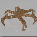 Mechanical Robot Spider With Multiple Jointed Legs And Metallic Body 3d model