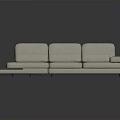 Modern L Shaped Light Beige Sofa With Comfortable Cushions And Wooden Frame