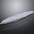 Futuristic White Spaceship 3D Model With Streamlined Design For Space Exploration