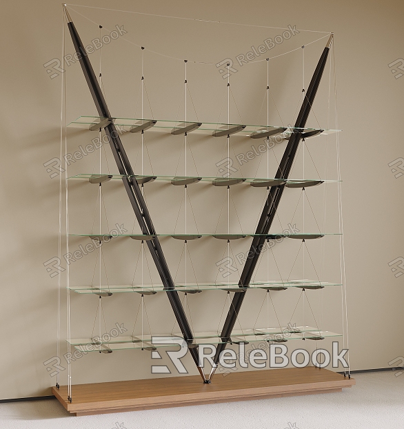 Storage Rack Decorative Rack Decorative Rack Bookshelf Hand Rack model