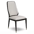 Modern Upholstered Dining Chair With Black Frame Vertical Stitched Cushion And Gold Accent Slender Legs