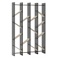 Industrial White Metal Multi Tier Storage Racks with Heavy Duty Structure 3d model