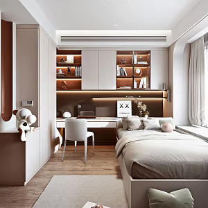 Modern Tatami Bedroom 3d model