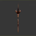 Orange And Black Dragon Shaped Bow With Elaborate Fantasy Weapon Design