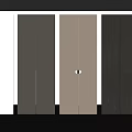 Modern Wardrobe Doors in Light Gray White Dark Brown with Sleek Handles and Minimalist Style