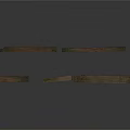 Old Rusty Metal Strips In Various Lengths With Metallic Texture