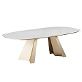 Modern Simple Light Luxury Dining Table Dining Table Simple Dining Table Table Light Luxury Table 3d model