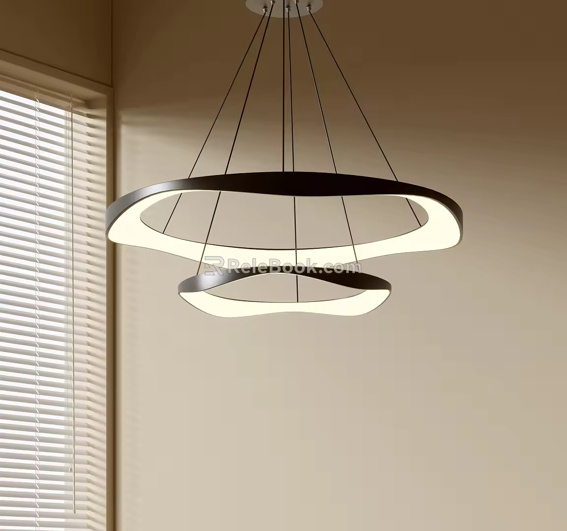 Modern Minimalist Chandelier Nordic Style Chandelier Mediterranean Style Chandelier Study Lamp Combination Dining Room Lamp 3d model