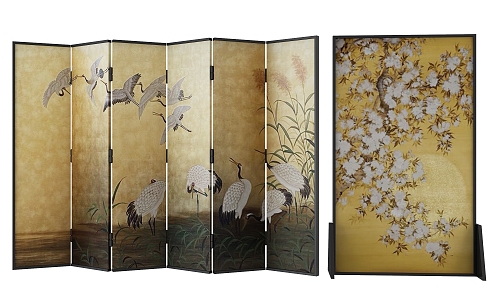 new chinese style screen 3d model