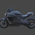 Modern Black Motorcycle Featuring Sleek Body Sporty Design And Alloy Wheels