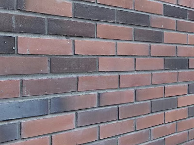 Brick Wall Featuring Red And Gray Bricks Textured Pattern Design 3d model