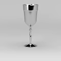 Technology Exhibition Hall Displaying Modern Metallic Goblet With Sleek Design And Polished Base