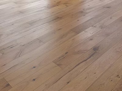 Natural Hardwood Flooring With Warm Brown Tone And Visible Wood Grain Patterns 3d model